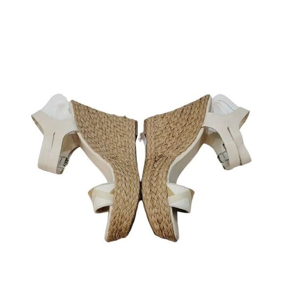 Elliott Lucca Guilia Leather Espadrille Wedge in Linen Multi Size 9 - Picture 12 of 15